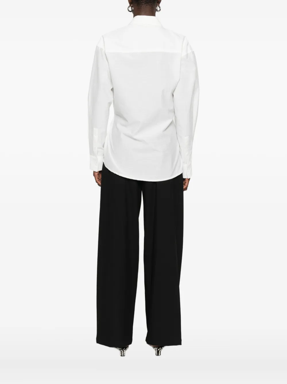 Eleh Tie-waist Shirt In White