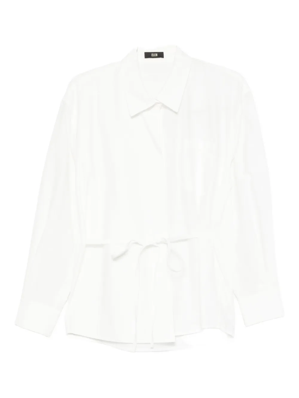Eleh Tie-waist Shirt In White
