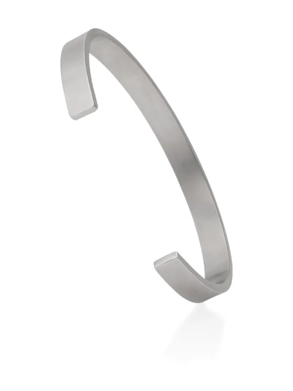 Maison Margiela Number Reference Cuff Bracelet | Silver | FARFETCH
