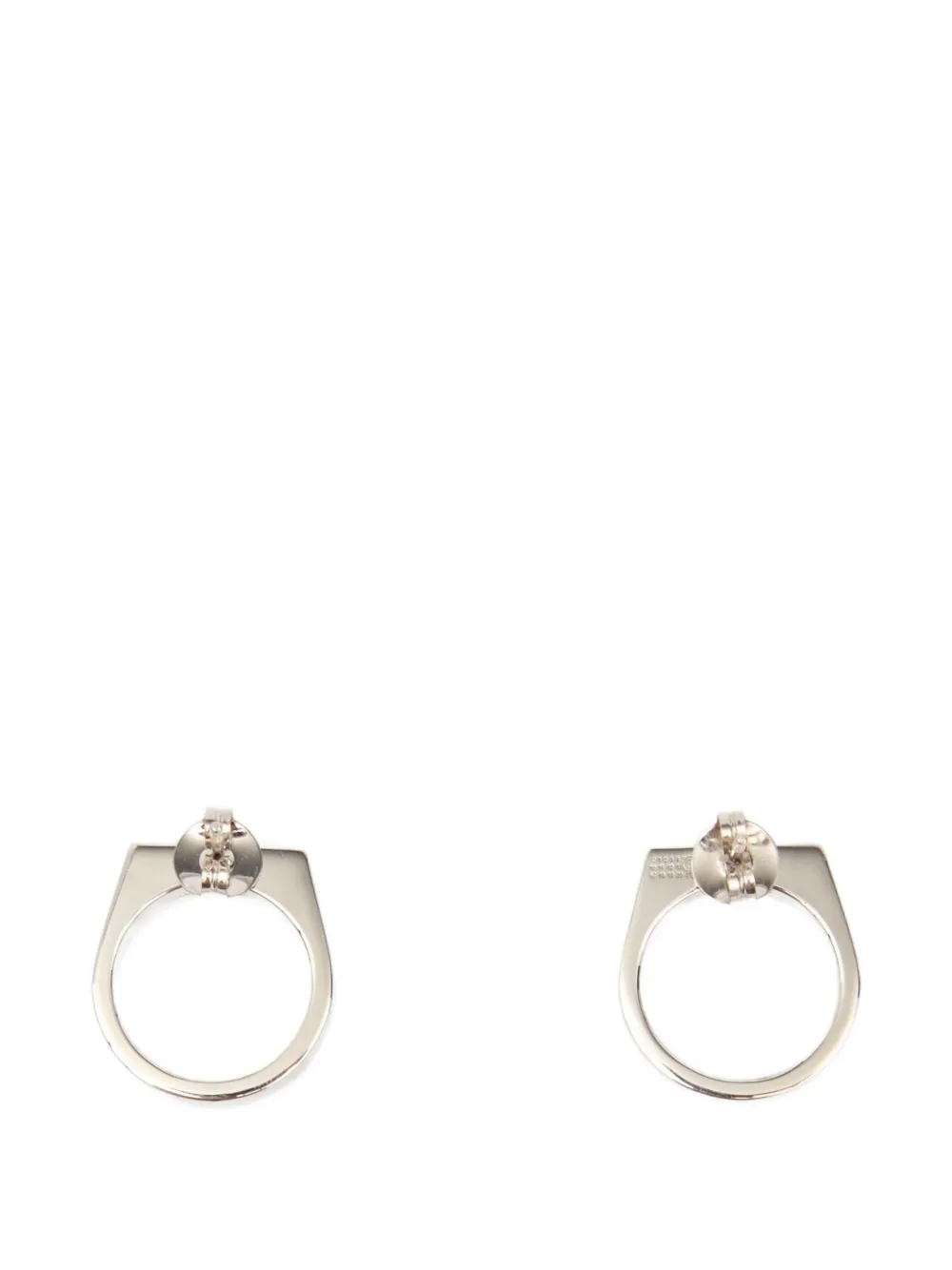  Mm6 Maison Margiela Chevalier Ring Earrings - Silver 