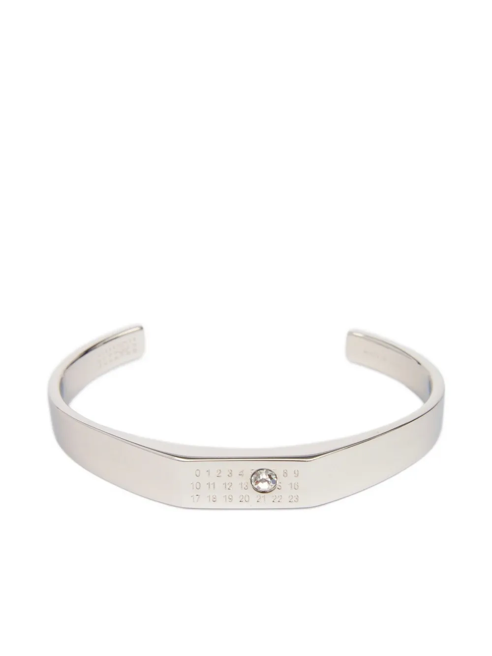 MM6 Maison Margiela Bracciale Chevalier con cristalli - Argento