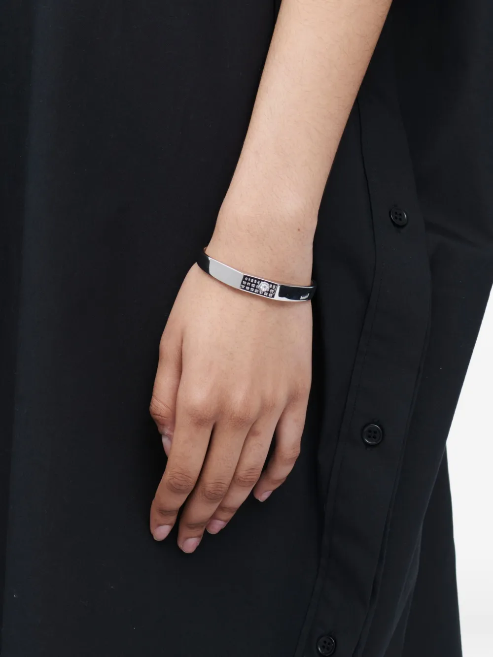  Mm6 Maison Margiela Chevalier Crystal Bracelet - Silver 