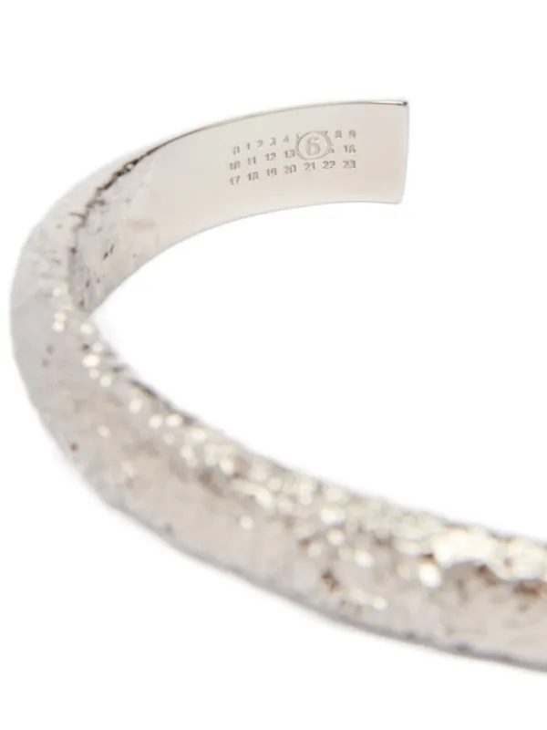 MM6 Maison Margiela テクスチャード ブレスレット | シルバートーン