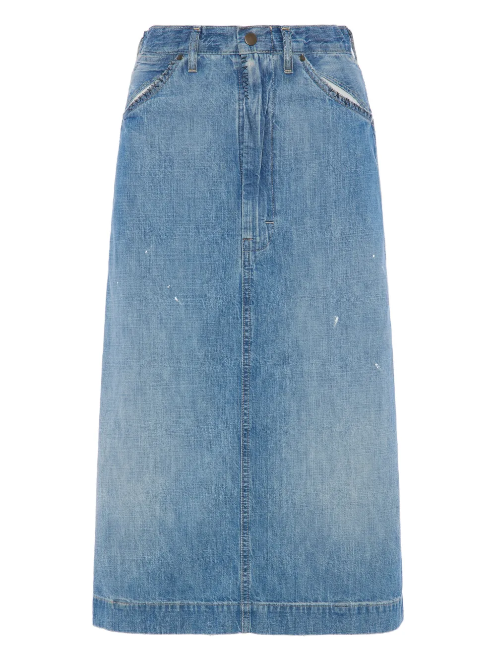 Maison Margiela Gonna midi denim - Blu