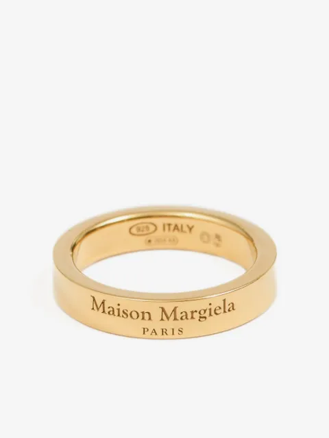 Maison Margiela logo-engraved band ring