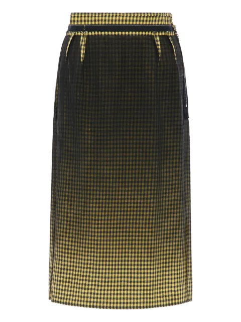 Maison Margiela falda midi con motivo de cuadros gingham