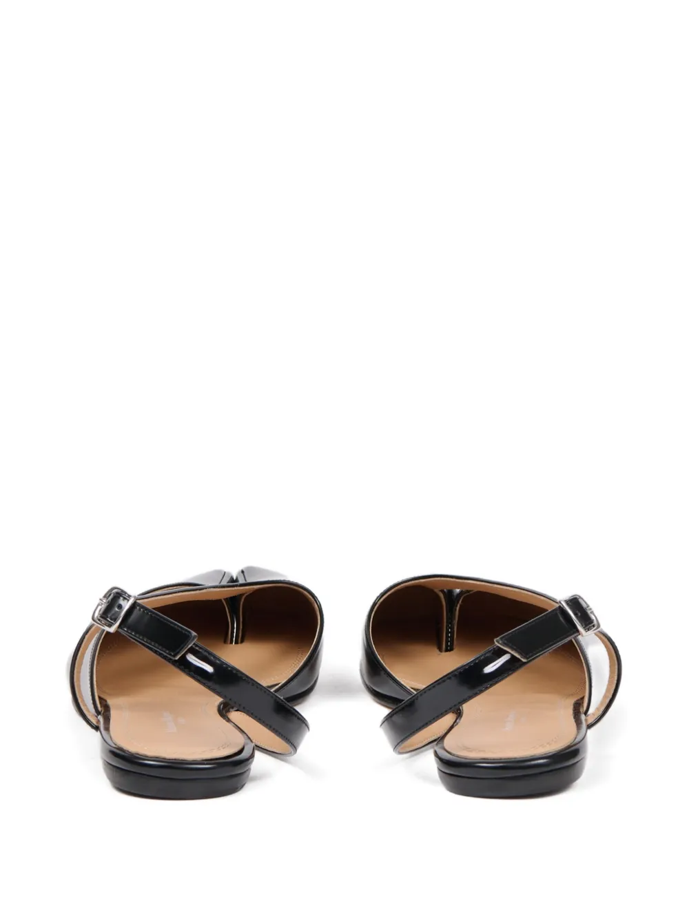 Maison Margiela Tabi Slingback Flat Pumps In Black