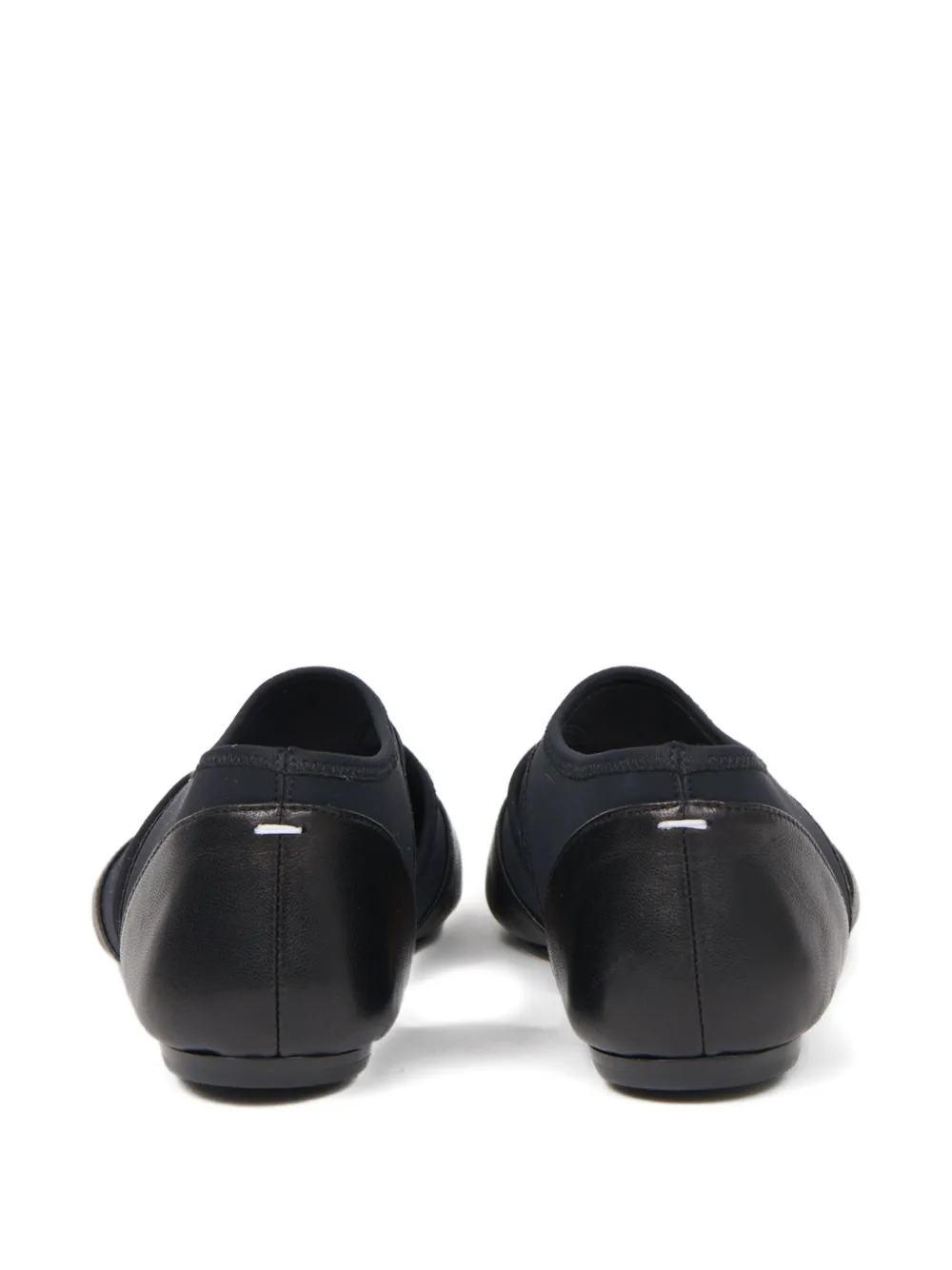 Maison Margiela Leather Ballet Flats In Black