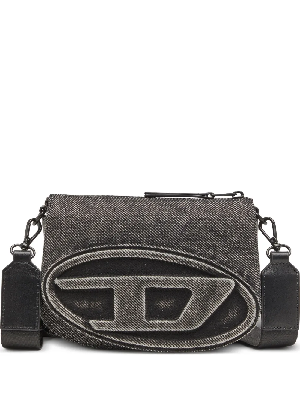 Diesel Logo-embossed Camera Bag In Gray