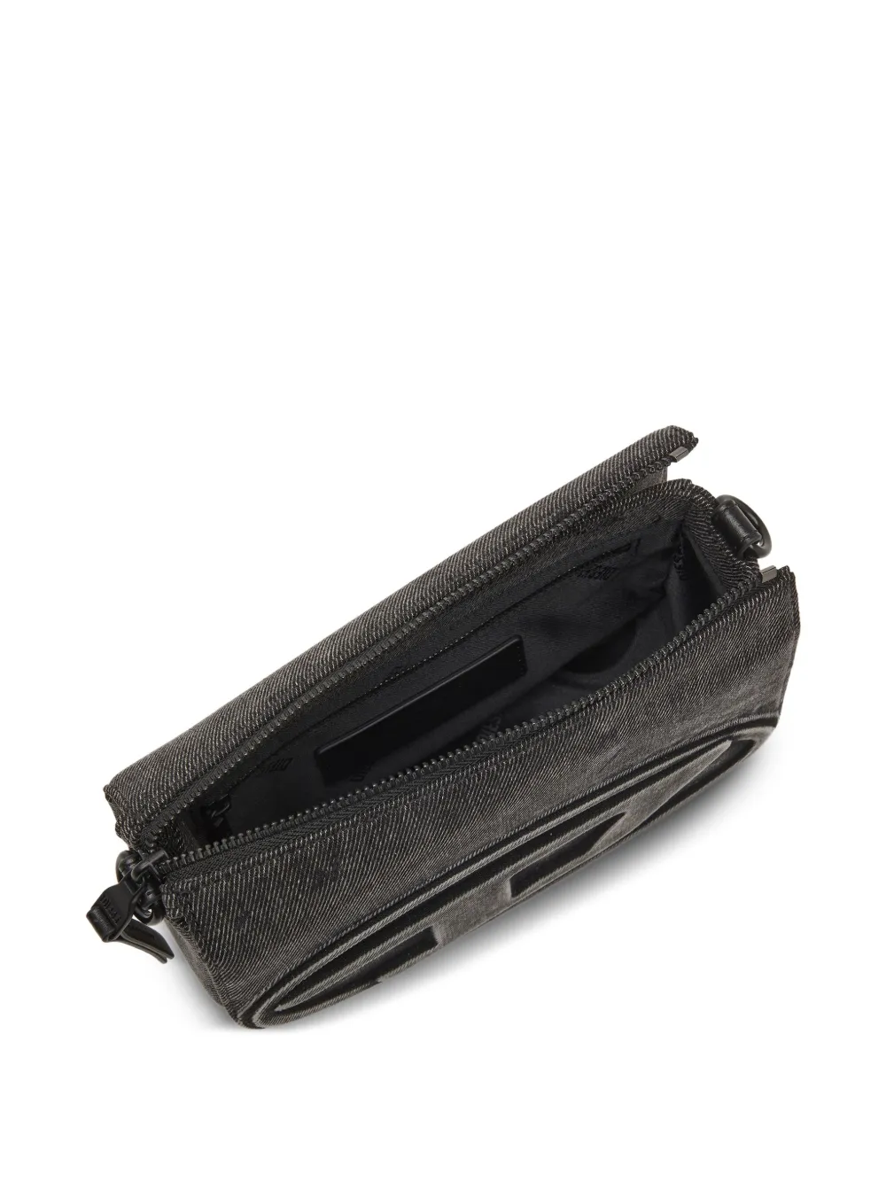 Diesel Logo-embossed Camera Bag In Gray