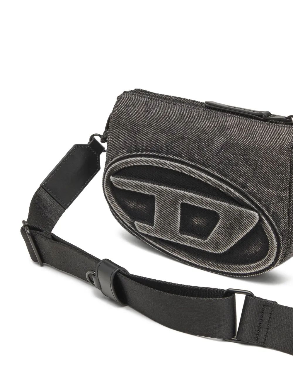 Diesel Logo-embossed Camera Bag In Gray