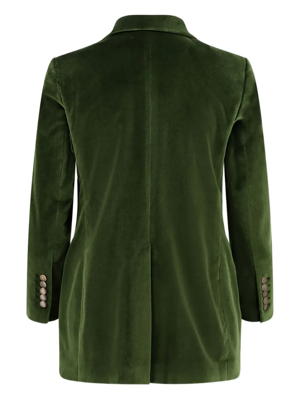 Saulina Antonia Velvet Blazer In Green