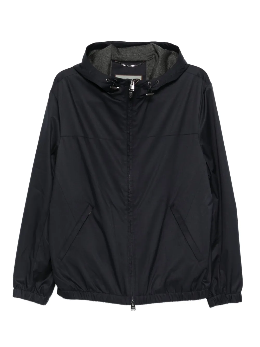 Canali hooded zip-up jacket | Black | Image 1