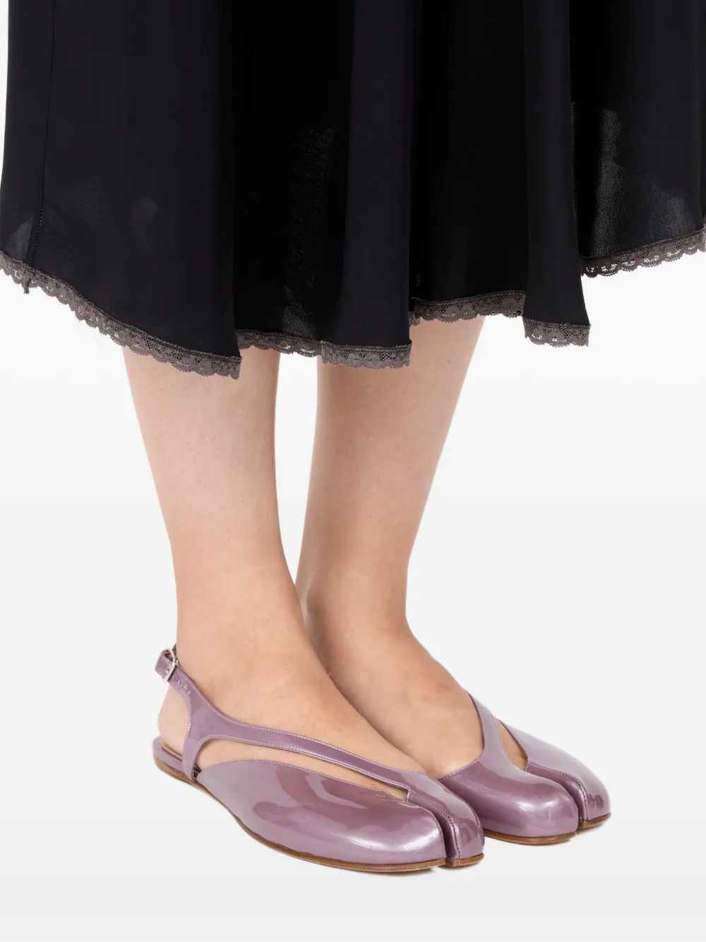 Maison Margiela Tabi slingback flatje Roze