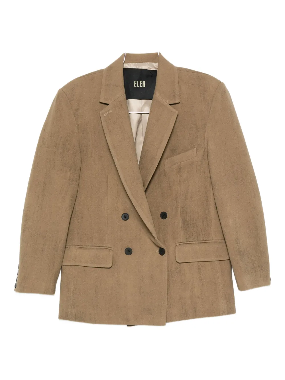 Eleh Double-breasted Blazer In Animal Print