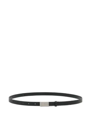 MM6 レザー　ベルト　メゾンマルジェラ　クロコ　牛革 MM6 Maison Margiela クロコパターン レザーベルト | ブラック