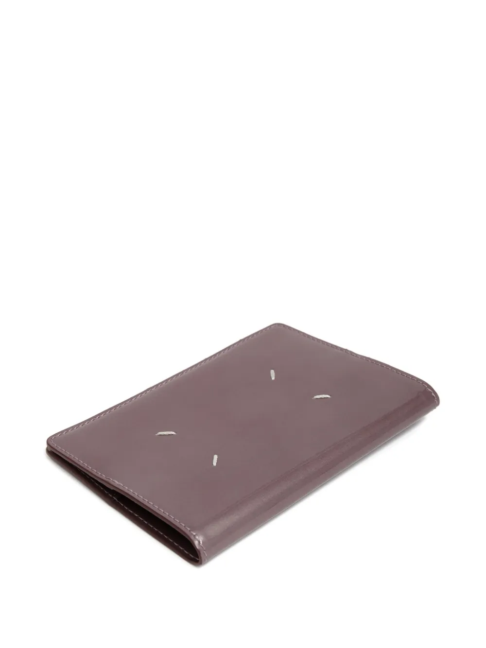 Maison Margiela Four-stitch Detail Passport Cover In Brown