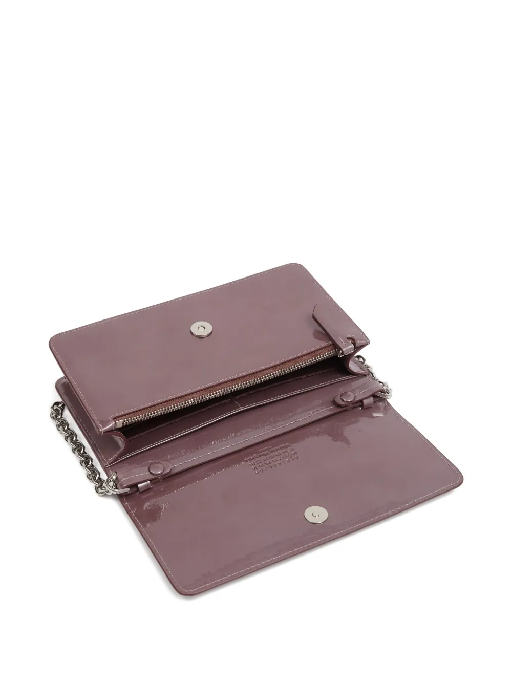 Maison Margiela Medium portemonnee met ketting en stiksels Paars