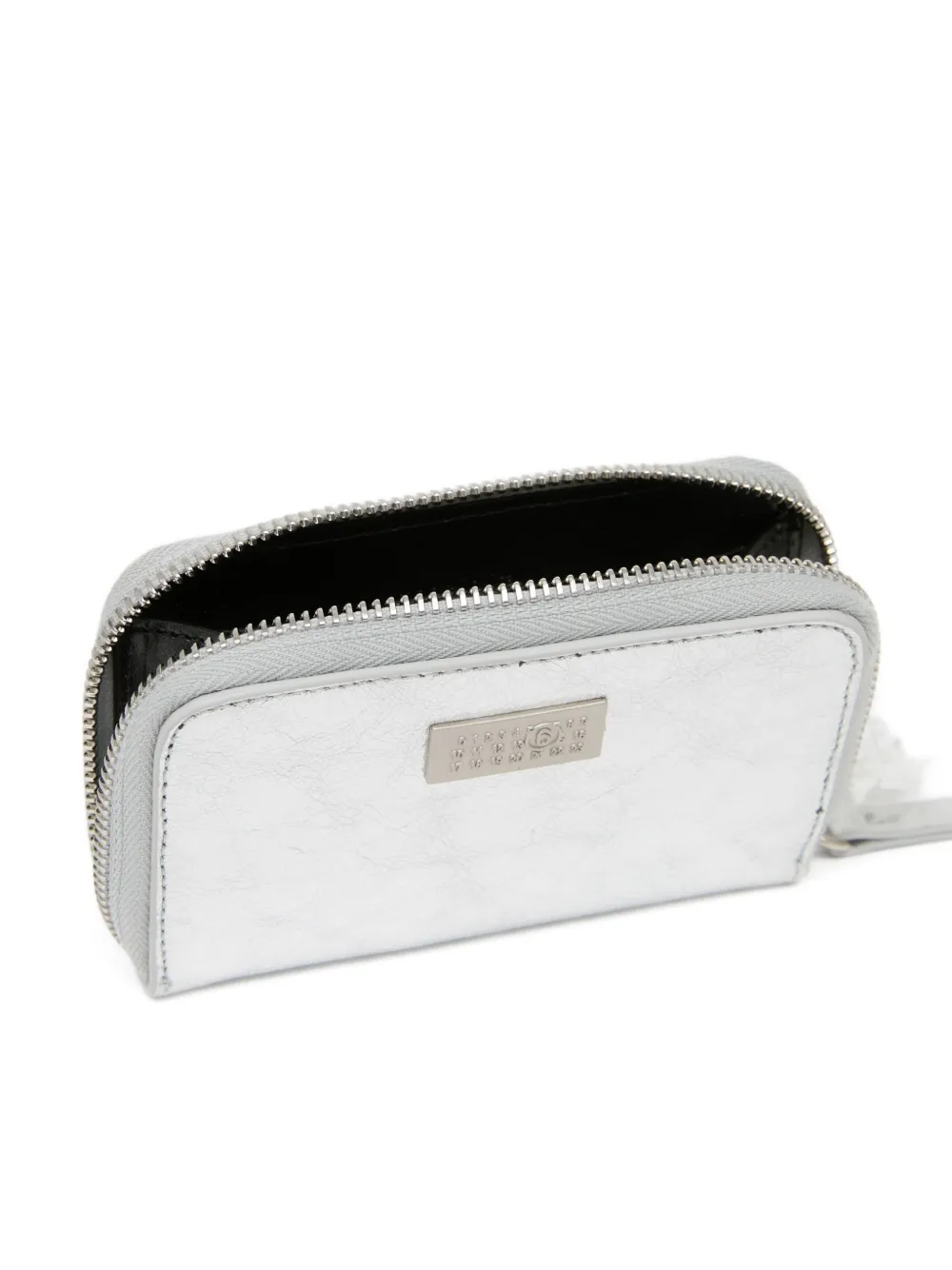 Mm6 Maison Margiela Zip-around Wallet In Silver