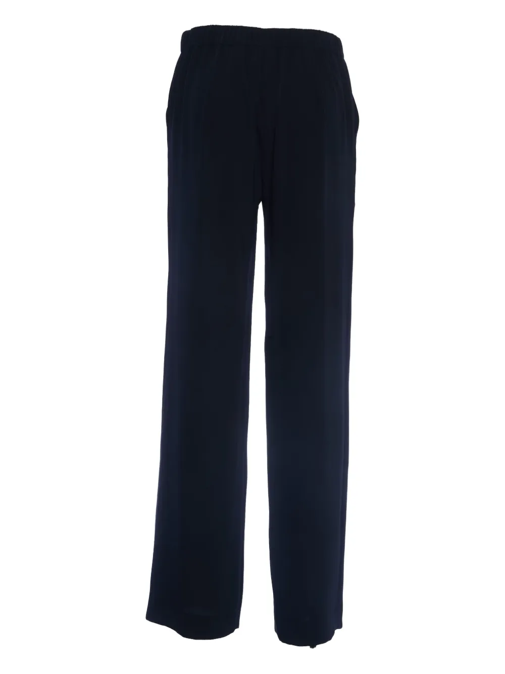 P.a.r.o.s.h Parosh Flowing Palazzo Pants With Elastic Waistband In Blue