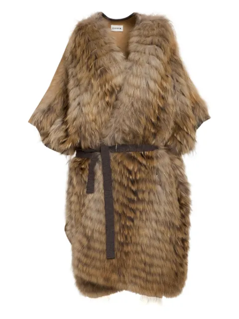 P.A.R.O.S.H. faux-fur belted coat