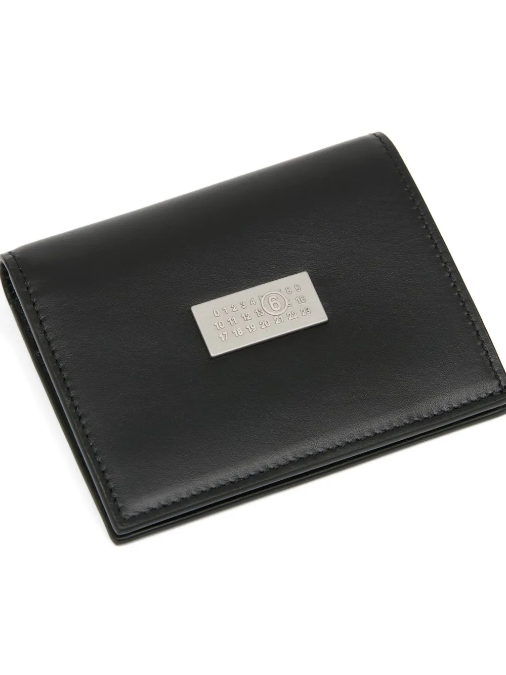 Mm6 Maison Margiela Single-stitch Logo Wallet In Black