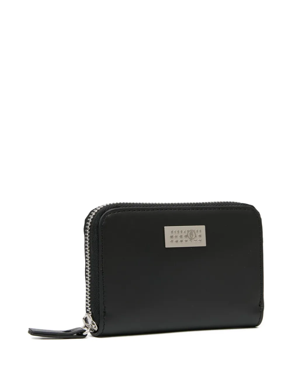 MM6 Maison Margiela Numeric leren portemonnee met rits Zwart