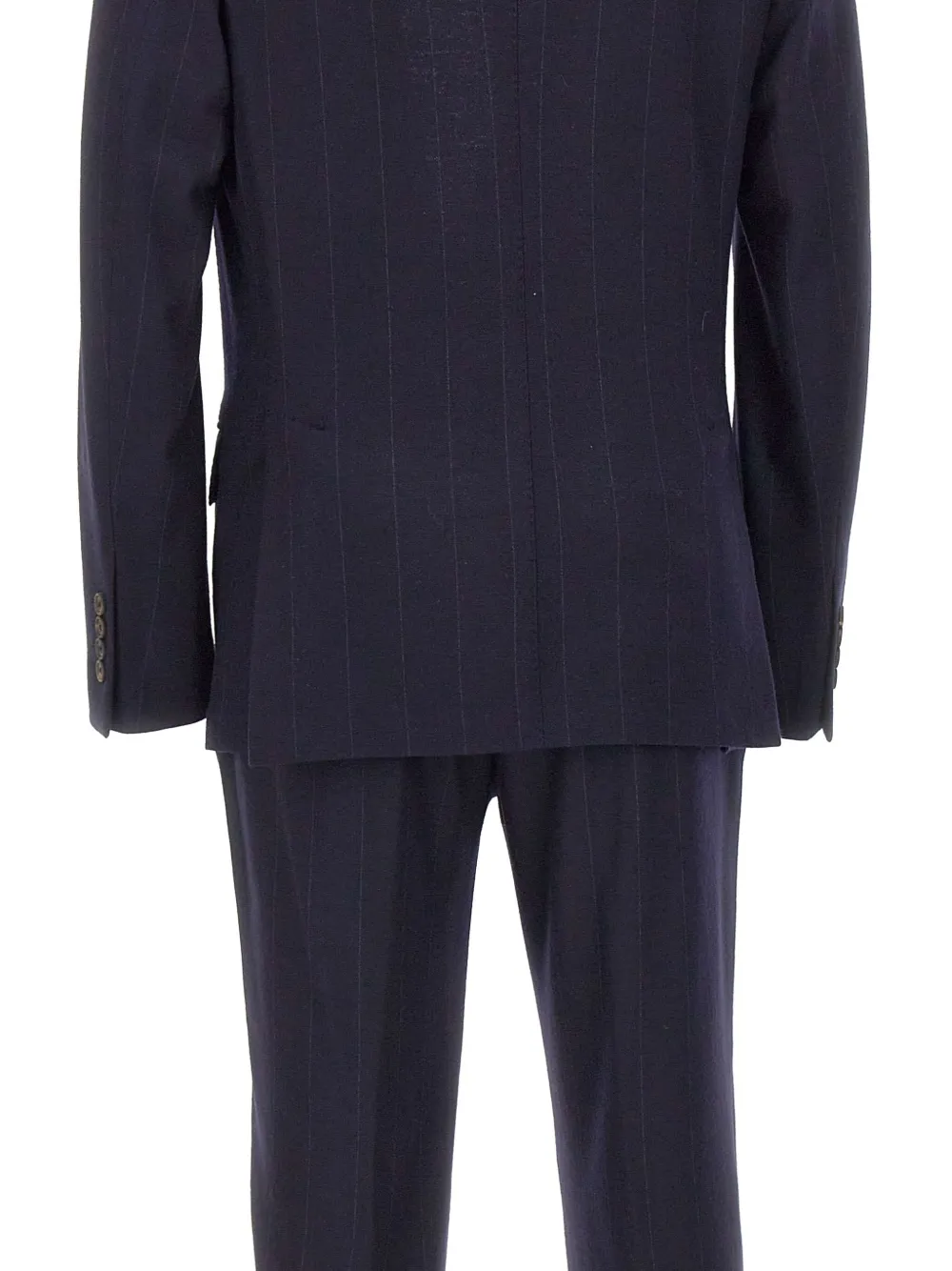 Eleventy Pak met krijtstreep Blauw