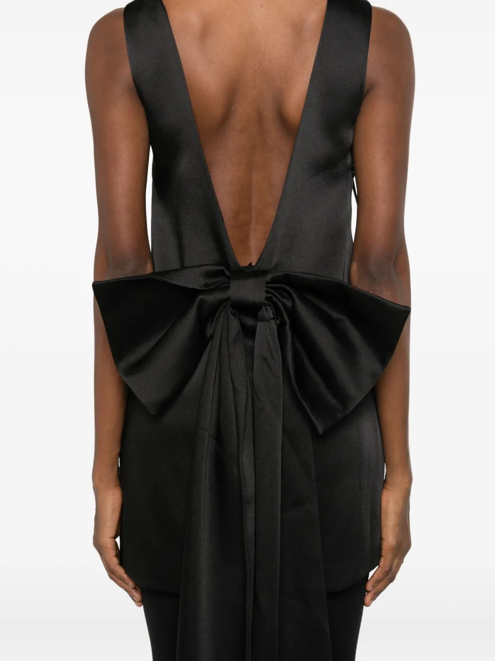 Eleh Satin Dress In Black