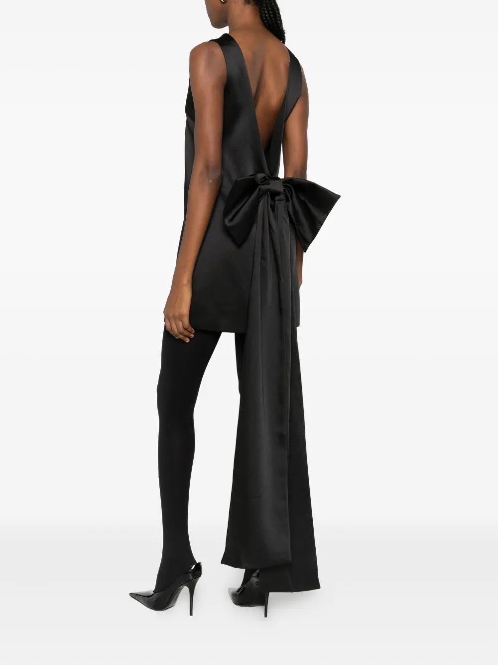 Eleh satin dress - Zwart
