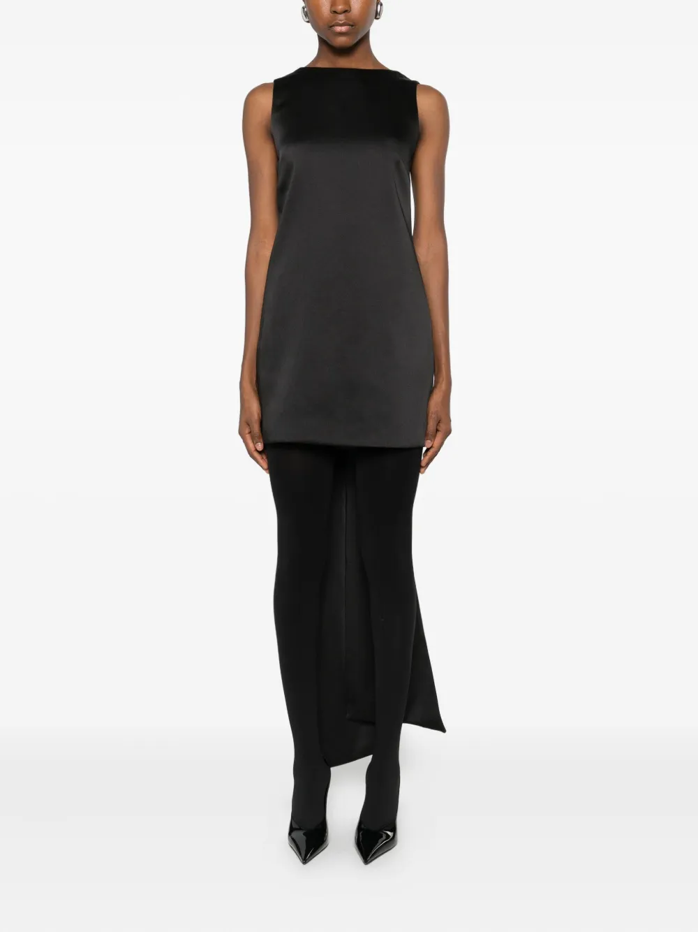 Eleh Satin Dress In Black