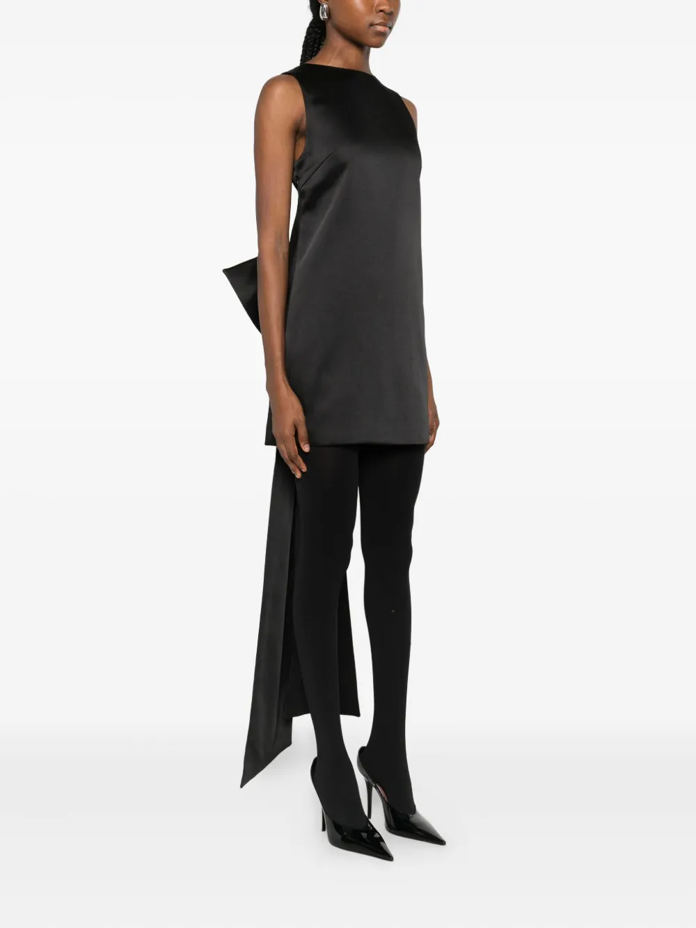 Eleh Satin Dress In Black