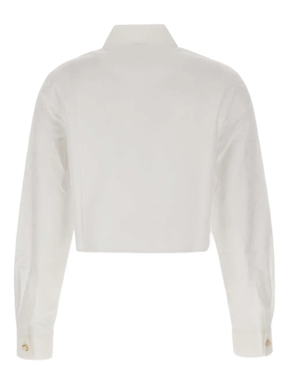 Casablanca cotton cropped shirt - Wit