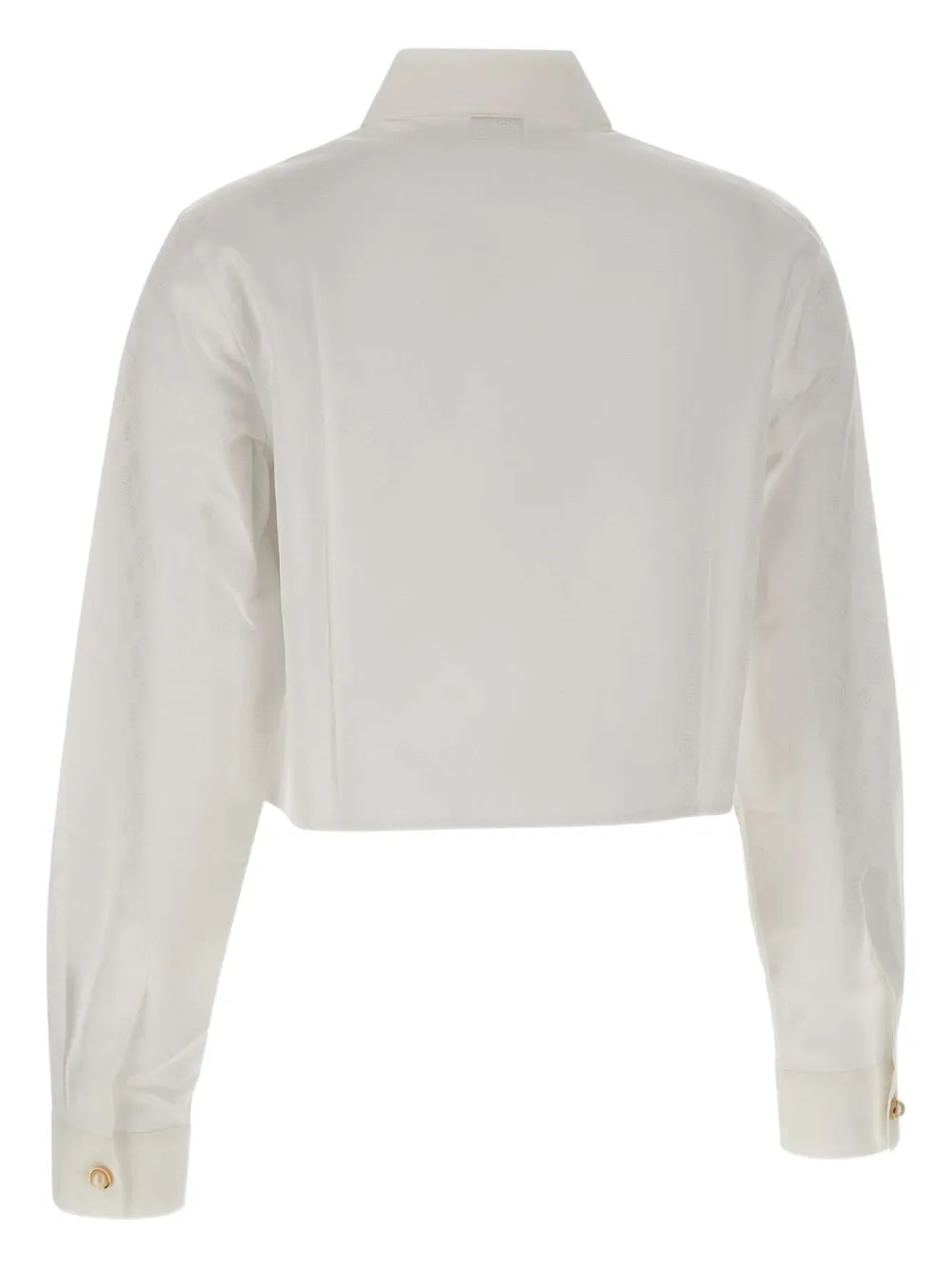 Casablanca Cotton Cropped Shirt In Brown