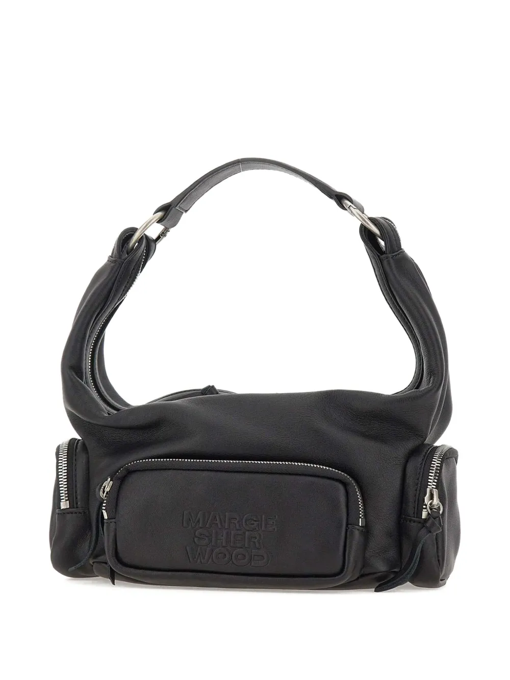 Marge Sherwood mini City leather shoulder bag - Zwart