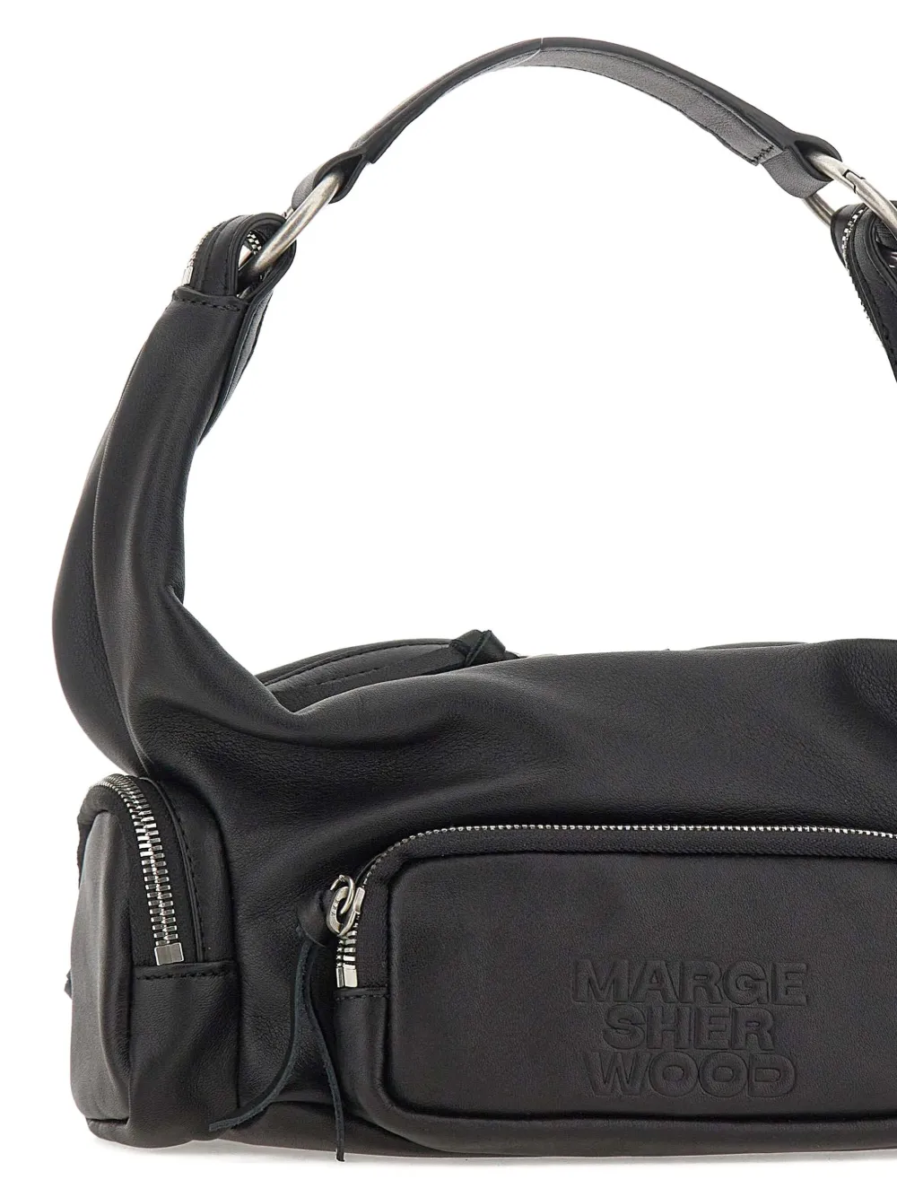 Margesherwood Mini City Leather Shoulder Bag In Black
