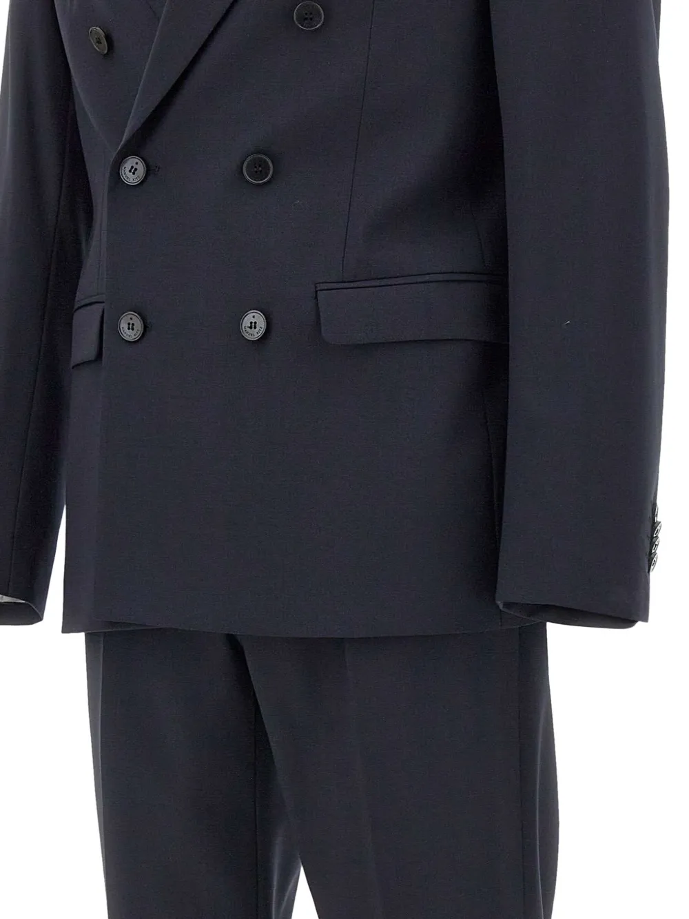 Manuel Ritz Pak met dubbele rij knopen Blauw