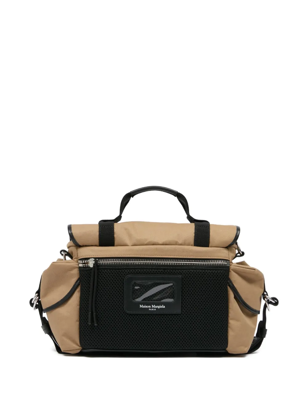 Maison Margiela Shopper met stiksels en logo Bruin