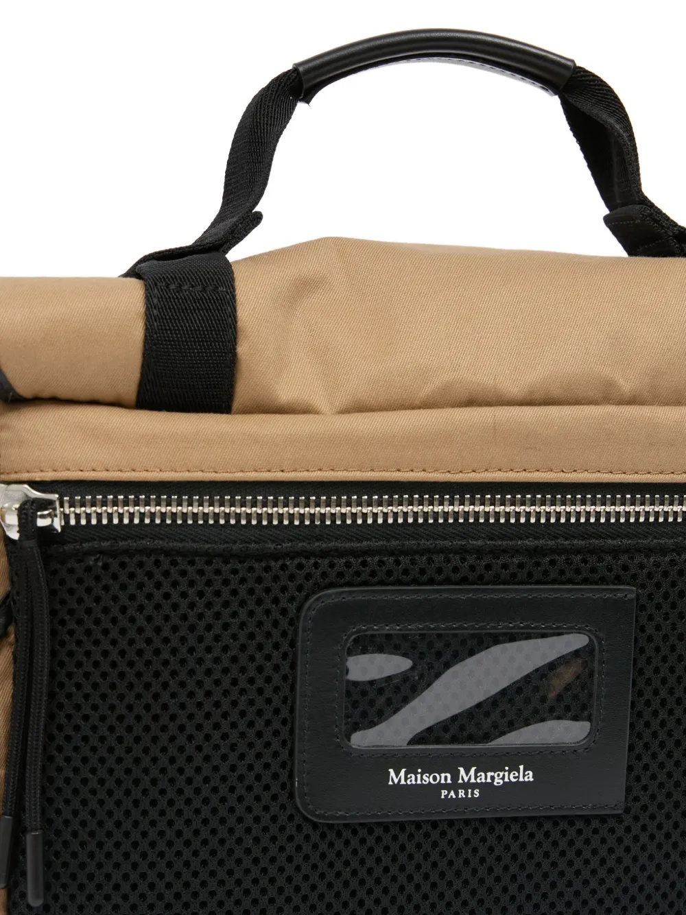 Maison Margiela Shopper met stiksels en logo Bruin