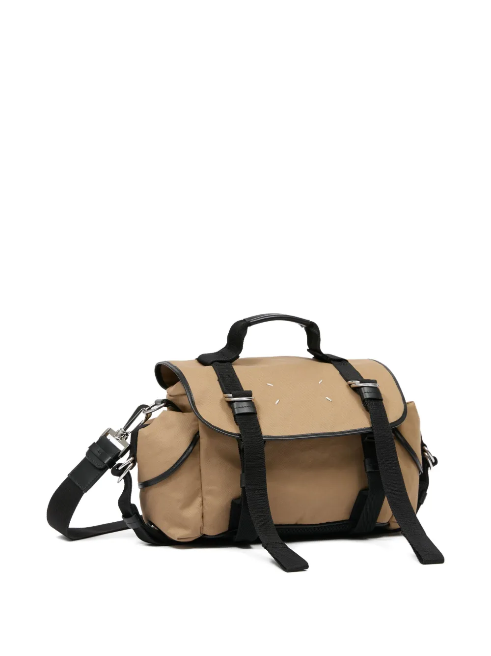 Maison Margiela Shopper met stiksels en logo Bruin