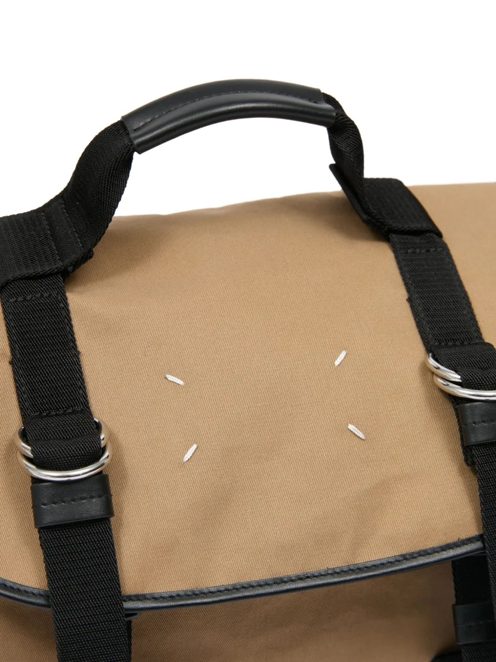 Maison Margiela Shopper met stiksels en logo Bruin