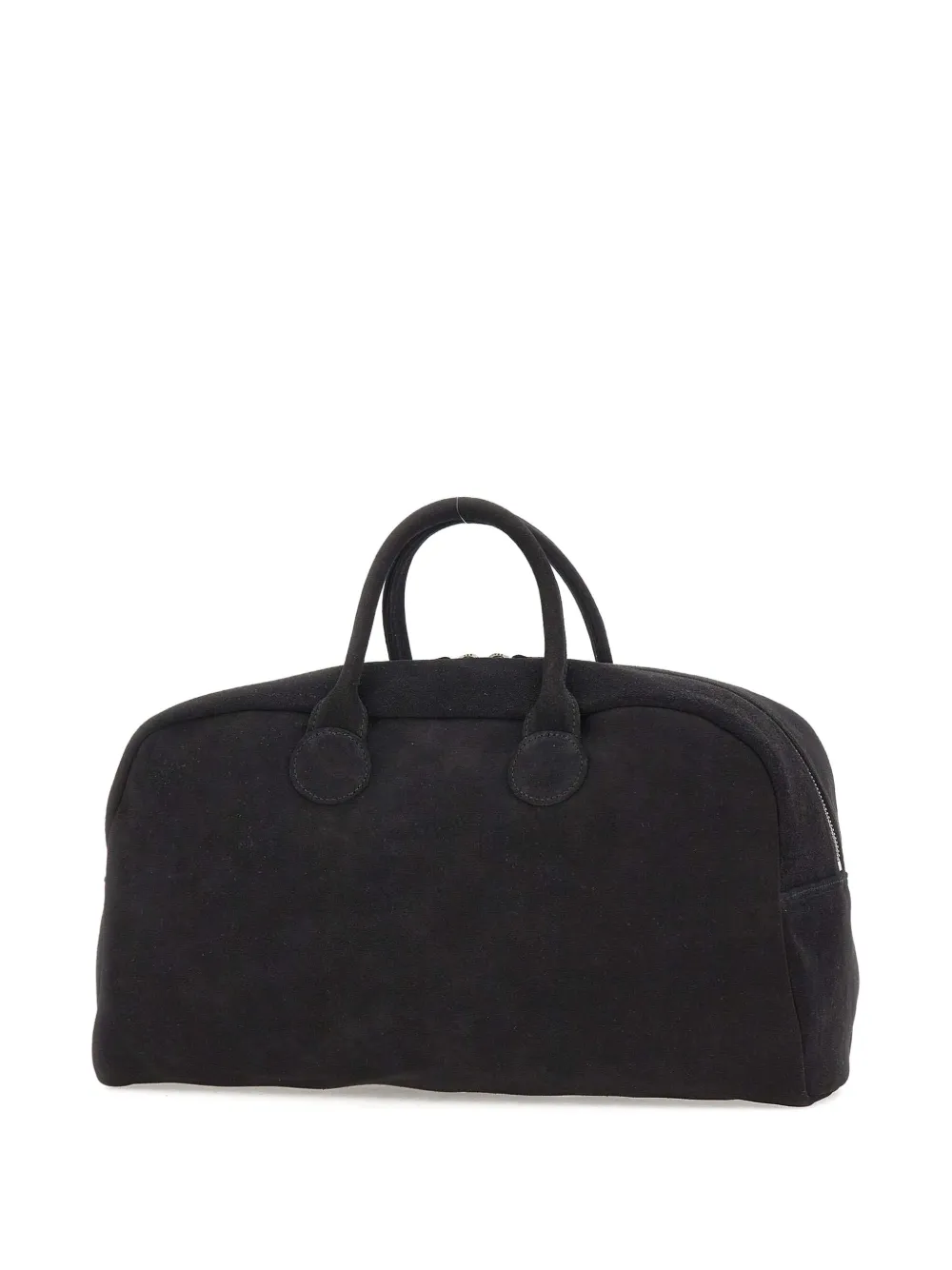 Margesherwood Soft Bowling Suede Tote Bag In Black