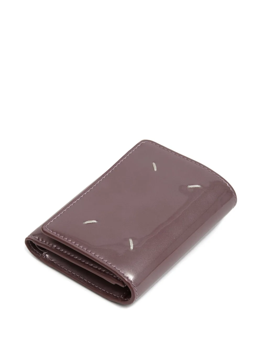 Maison Margiela Clip 3 Stitch-zip Wallet In Brown