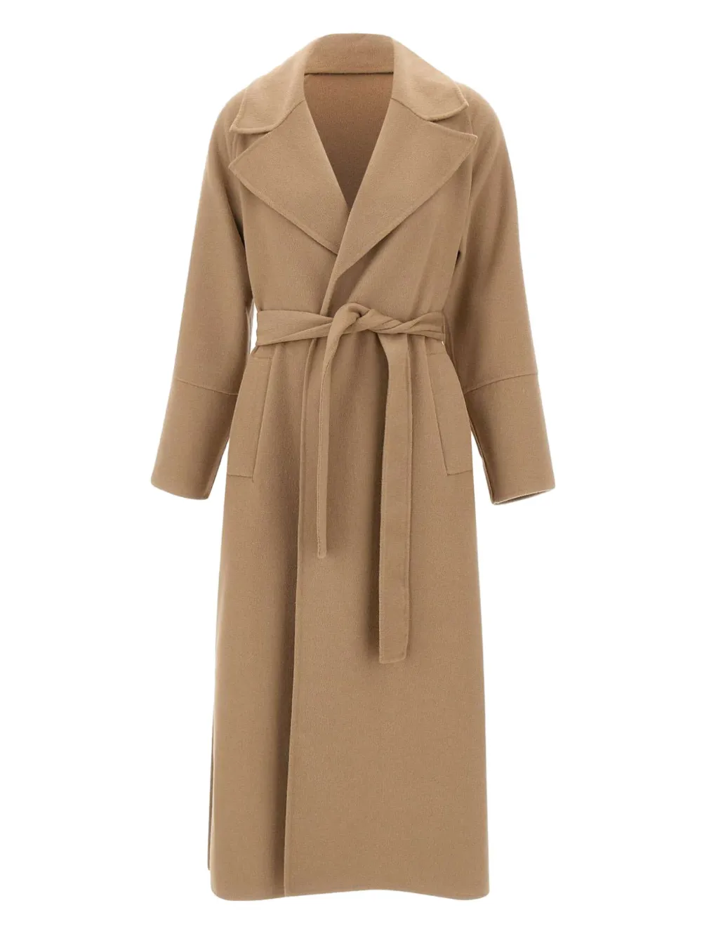 kaos peak-lapels belt coat | Neutrals | Image 1