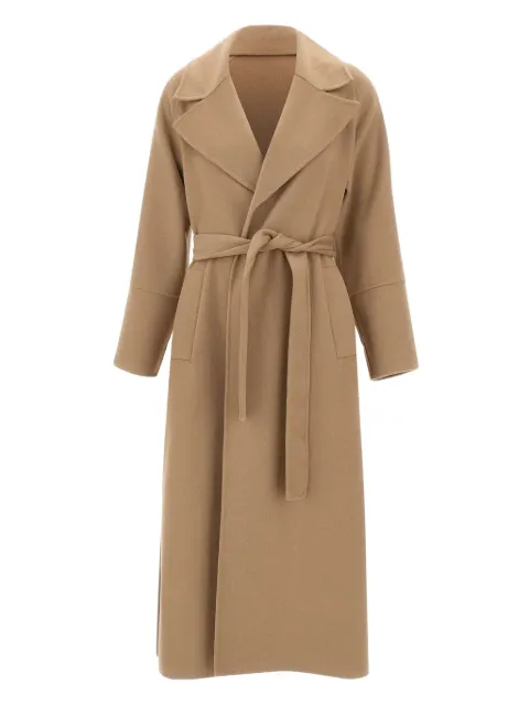 kaos peak-lapels belt coat