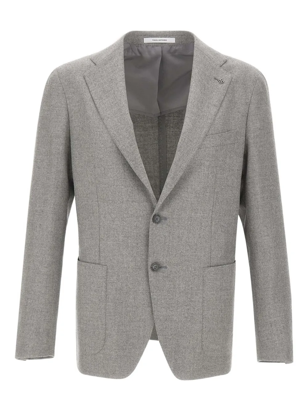 Tagliatore Buttoned Blazer In Gray