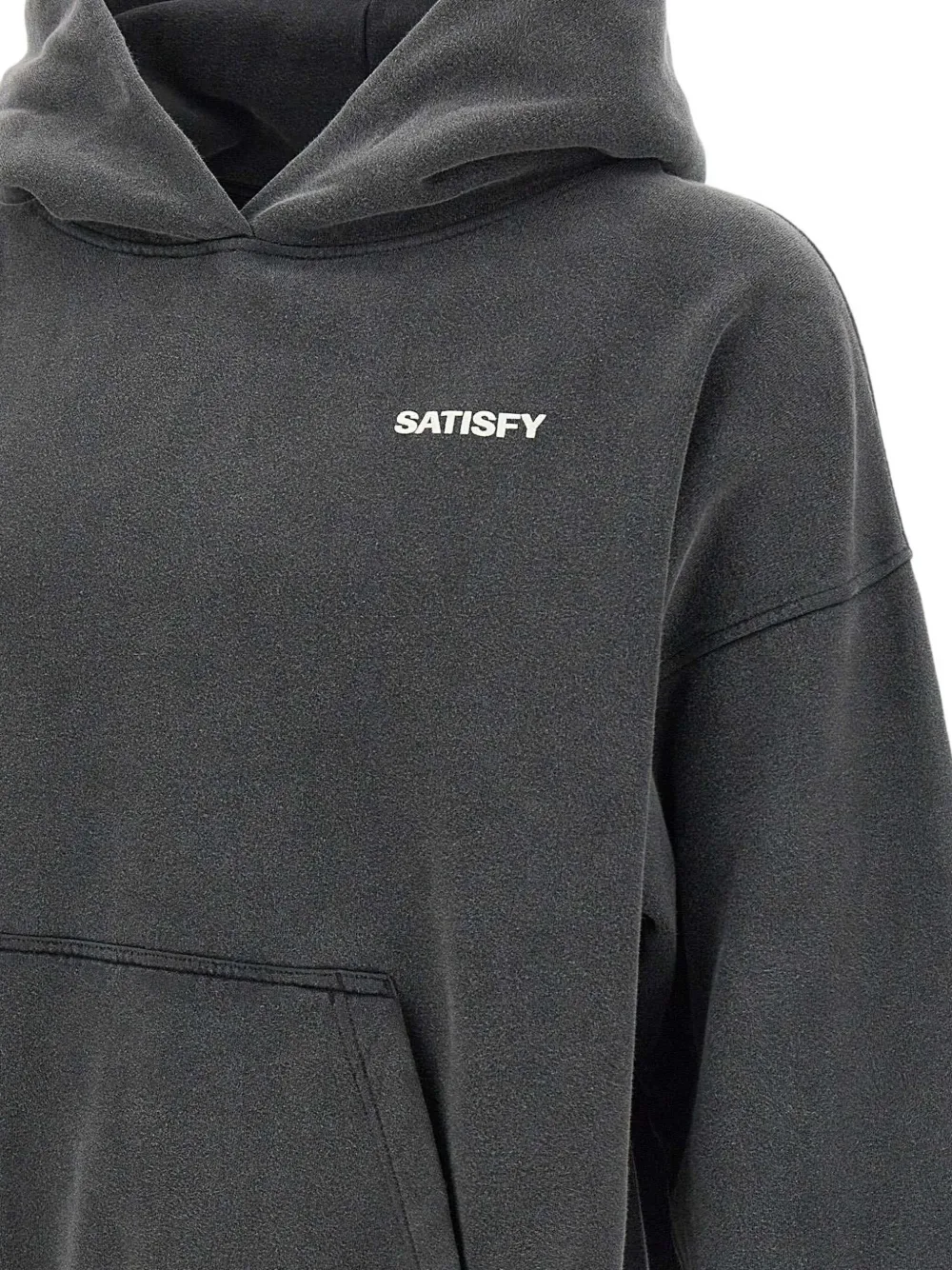 Satisfy Logo-detail Hooded Sweatshirt In Gray
