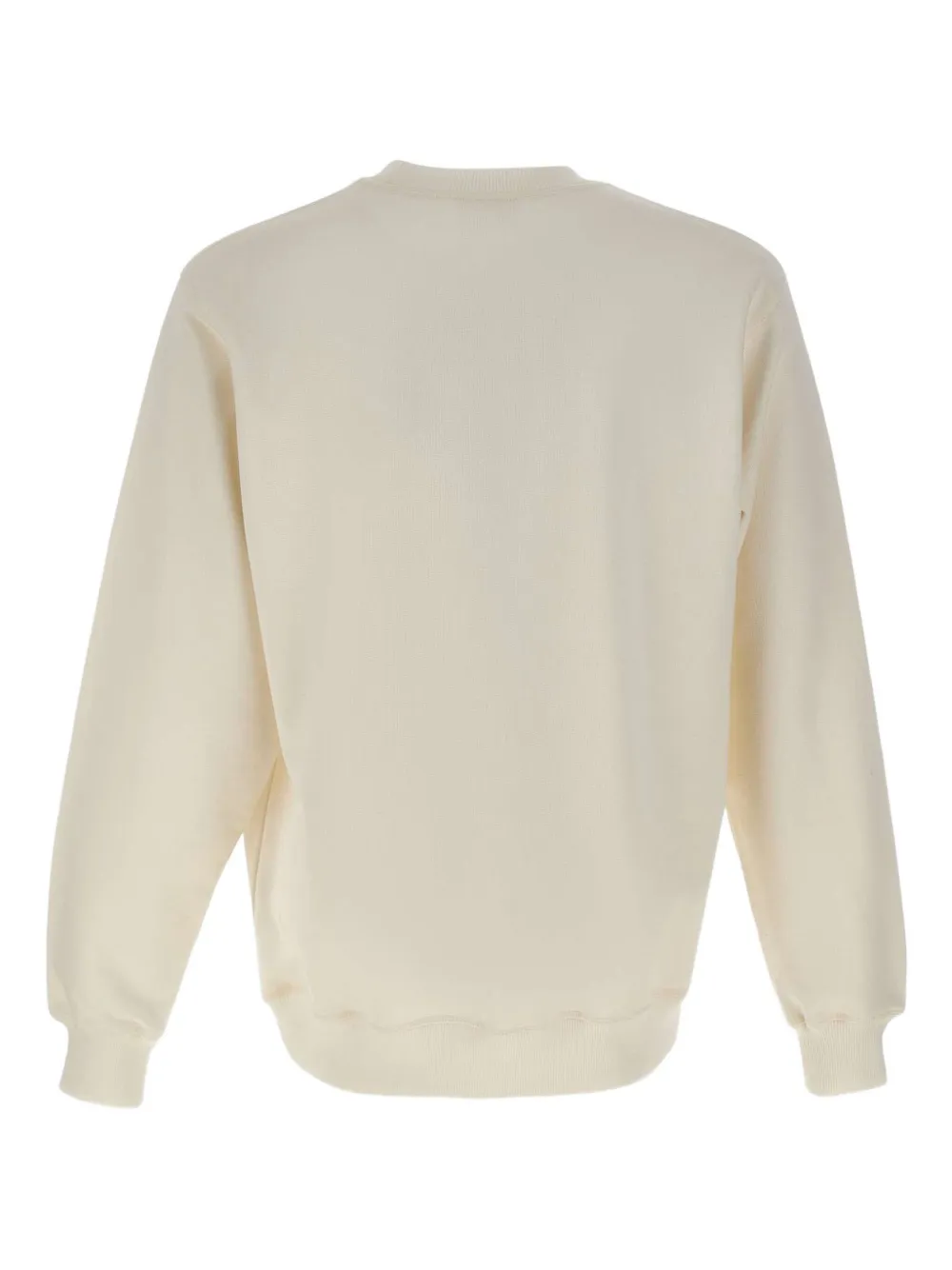 Drôle De Monsieur Embroidered Crew-neck Sweatshirt In Neutral