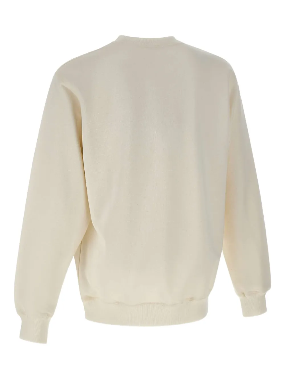 Drôle De Monsieur Embroidered Crew-neck Sweatshirt In Neutral