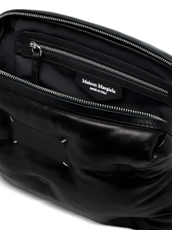 Maison Margiela Glam Slam Leather Clutch Bag | Black | FARFETCH